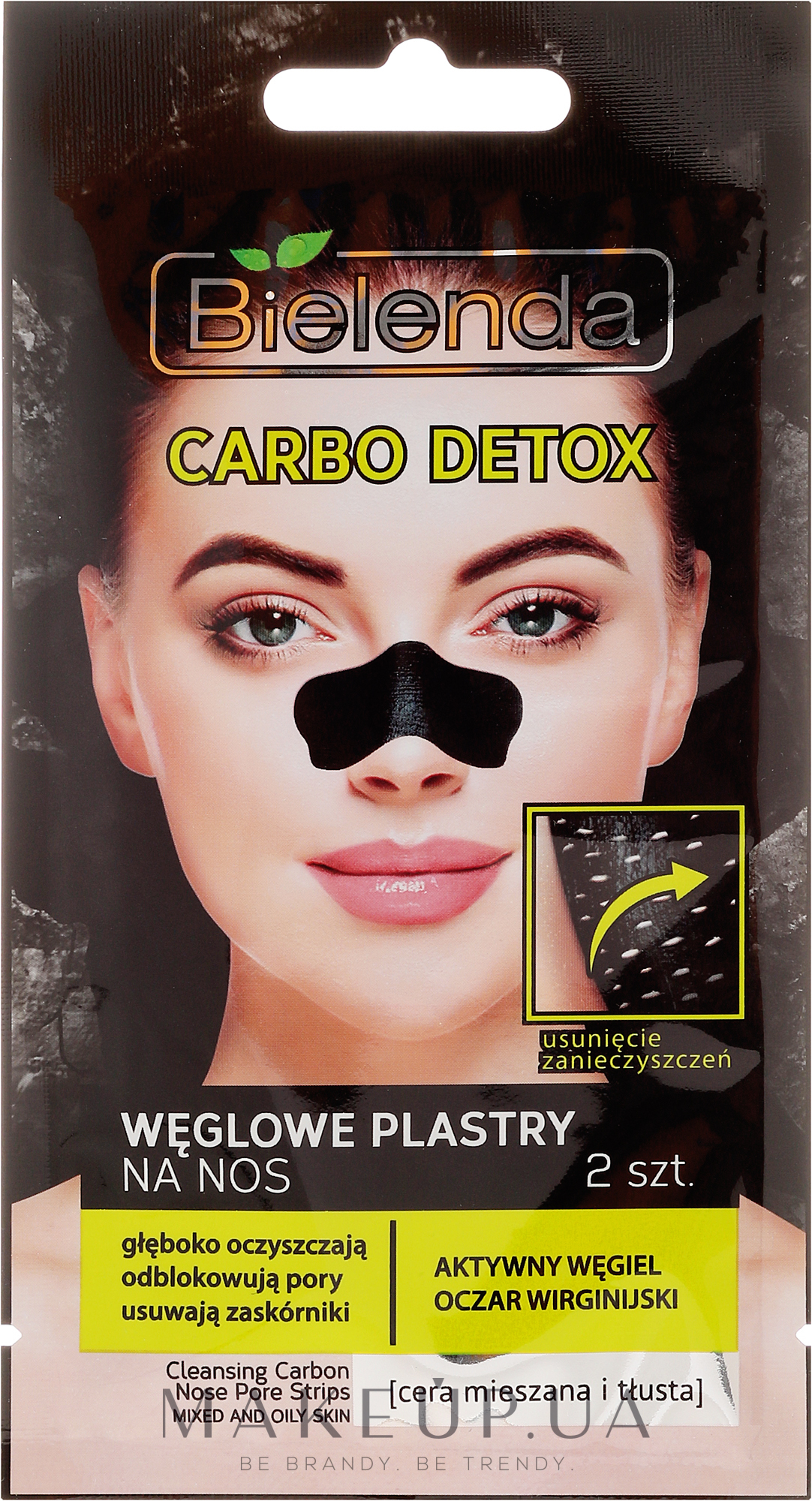 Пластырь для удаления угрей - Bielenda Carbo Detox Weglome Plastry — фото 2шт