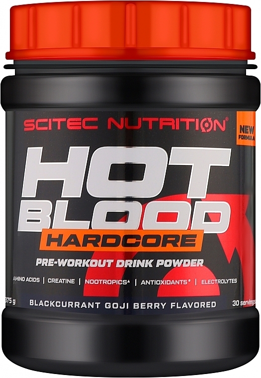 Предтренировочный комплекс - Scitec Nutrition Hot Blood Hardcore Blackcurrant Goji Berry — фото N1