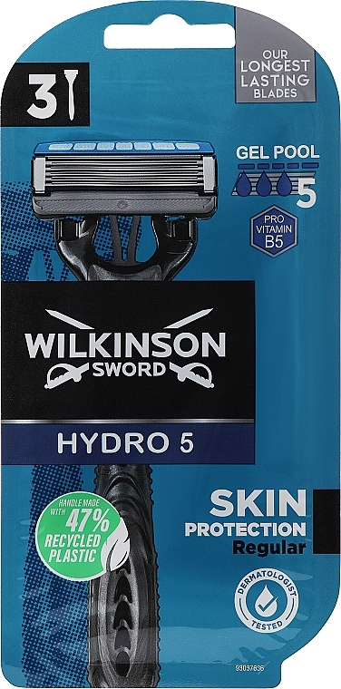 Одноразові станки для гоління, 3 шт. - Wilkinson Sword Hydro 5 Razor — фото N1