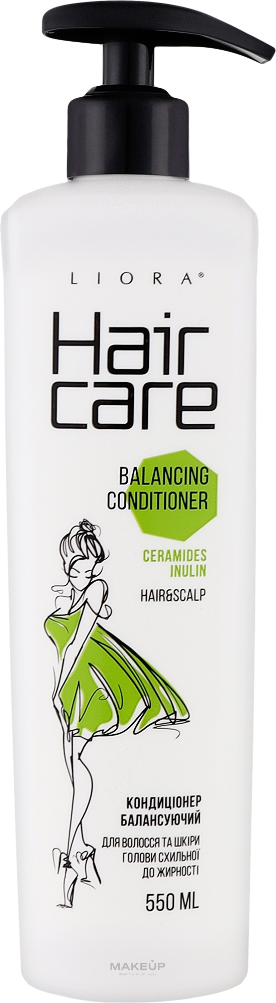 Кондиціонер балансуючий для волосся та шкіри голови схильної до жирності - Liora Hair Care Balancing Conditioner — фото 550ml