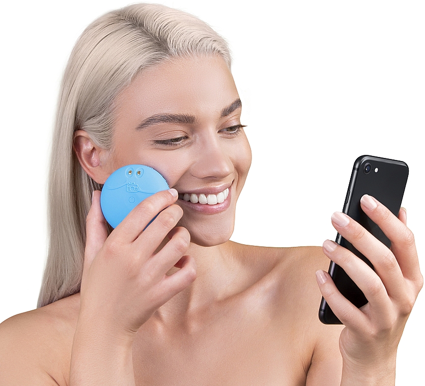Щеточка для лица с анализом кожи - Foreo Luna fofo Facial Brush with Skin Analysis, Aquamarine — фото N4