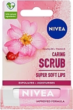 Скраб-бальзам для губ с маслом шиповника - NIVEA Caring Scrub Super Soft Lips Rosehip Oil + Vitamin E — фото N10