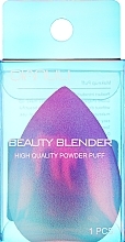Спонж для макияжа "Омбре капля", бежево-розовый - Qianlili Beauty Blender — фото N1