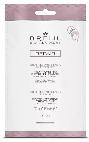 Маска восстанавливающая - Brelil Bio Treatment Repair Mask Tissue — фото N1
