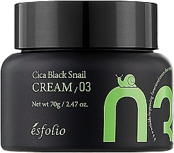 Крем для лица с центелой азиатской и муцином черной улитки - Esfolio Cica Black Snail Cream — фото N1