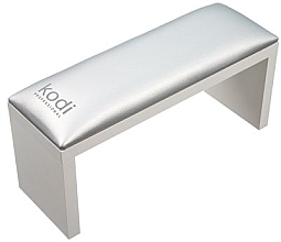 Подлокотник для маникюра на белых ножках, Silver - Kodi Professional — фото N1