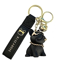Брелок для ключів "Бульдог", чорний - Ecarla — фото N1