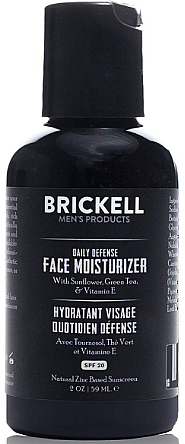 Зволожувальний крем для обличчя з SPF 20 - Brickell Men's Products Daily Defense Moisturizer With SPF 20 — фото N1