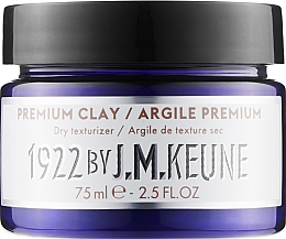 Сухая глина для укладки мужских волос "Премиум" - Keune 1922 Premium Clay Distilled For Men — фото N1
