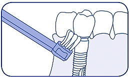 Монопучковая зубная щетка "Single CS 708", синяя - Curaprox CS 708 Implant — фото N4