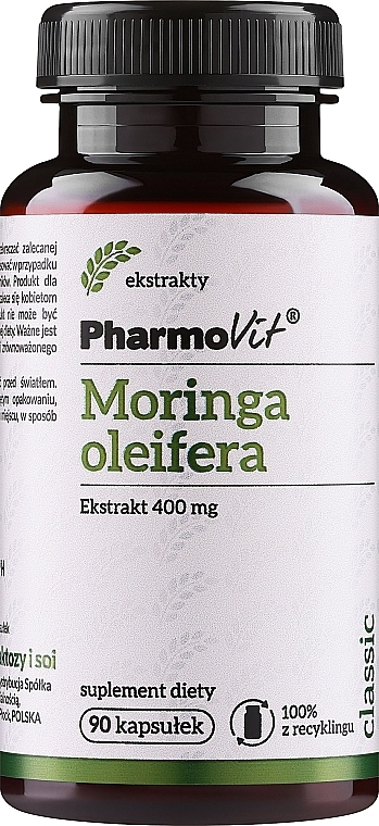 Дієтична добавка "Моринга олійна", 400 мг - PharmoVit Classic Moringa Oleifera — фото N1