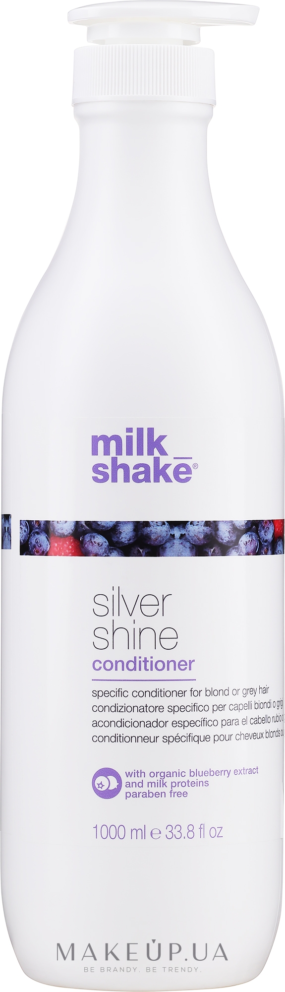 Кондиціонер для освітленого і сивого волосся - Milk Shake Silver Shine Conditioner — фото 1000ml