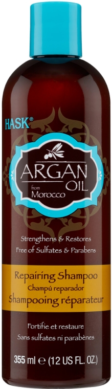Відновлювальний шампунь для волосся з аргановою олією - Hask Argan Oil Repairing Shampoo — фото N1
