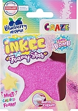 Бомбочка для ванни "Зірка", рожева - Craze Inkee Foamy Star Bath Bomb — фото N1
