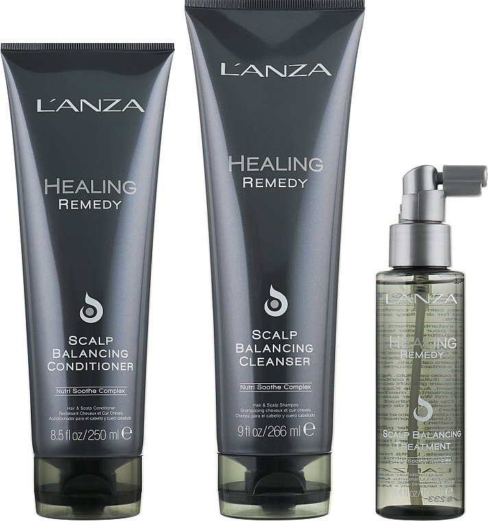 Набор - L'anza Healing Remedy Scalp Balancing (shmp/266ml + cond/250ml + spray/100ml) — фото N2