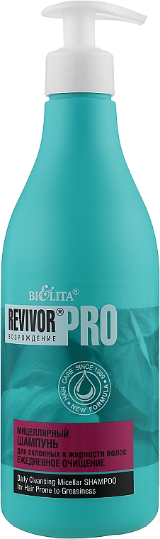 Мицеллярный шампунь для склонных к жирности волос "Ежедневное очищение" - Bielita Revivor Pro