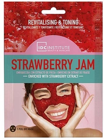 Відлущувальна та тонізувальна маска для обличчя - IDC Institute Strawberry Jam Peel Off Mask — фото N1