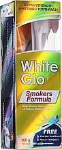 Парфумерія, косметика Набір - White Glo Smokers Formula (toothpaste/100ml + toothbrush + toothpicks)