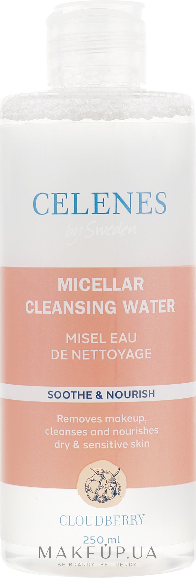Міцелярна вода з морошкою для сухої та чутливої шкіри - Celenes Cloudberry Micellar Water Dry and Sensitive Skin — фото 250ml