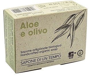 Органическое мыло "Алоэ и олива" - Sapone Di Un Tempo Organic Soap Aloe And Olive — фото N2