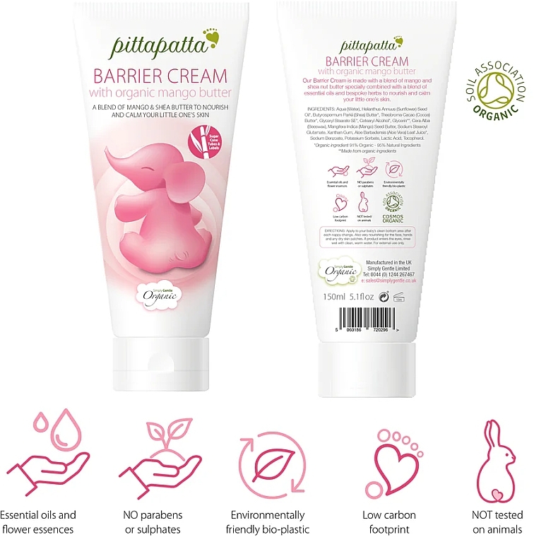 Защитный крем - Simply Gentle Organic Pittapatta Barrier Cream — фото N2