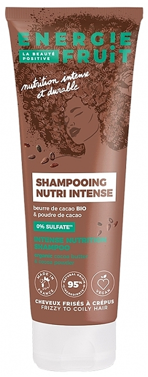 Питательный шампунь для вьющихся волос - Energie Fruit Intense Nutritive Shampoo With Organic Cocoa Butter And Cocoa Powder 