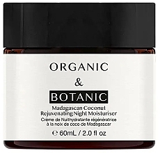 Ночной увлажняющий крем для сухой кожи - Organic & Botanic Madagascan Coconut Rejuvenating Night Moisturiser For Dry Skin — фото N2