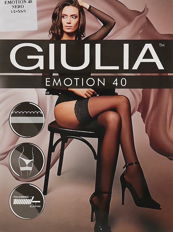Чулки для женщин "Emotion" 40 Den, nero - Giulia