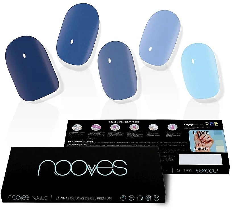 Набір гелевих наліпок для нігтів - Nooves Premium Luxe Melancholic Heart — фото N2