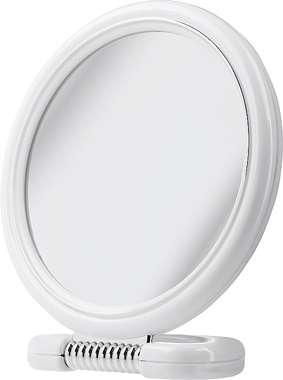 Дзеркало двостороннє кругле, на підставці, 15 см, 9502, біле - Donegal Mirror — фото N1