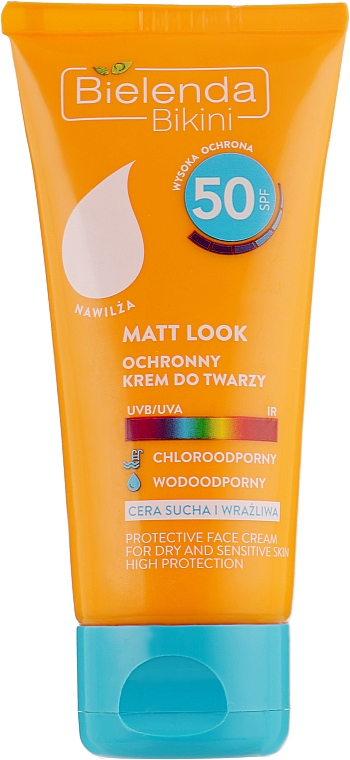 Матирующий крем для лица SPF50 - Bielenda Bikini Matt Look Face Cream SPF50