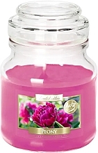 Ароматическая свеча в банке "Пион" - Bispol Limited Edition Scented Candle Peony — фото N1