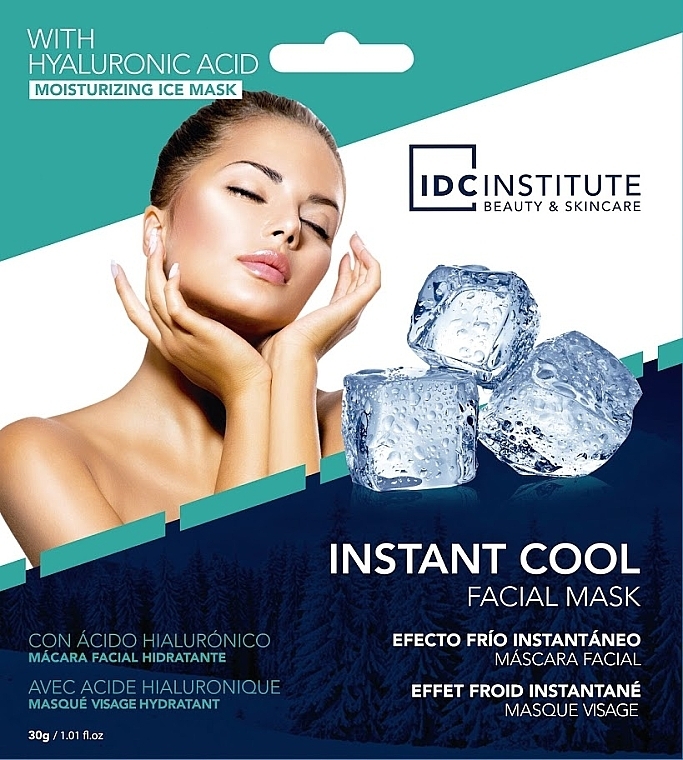 Тканинна маска для обличчя зі зволожувальним та охолоджувальним ефектом - IDC Institute Instant Cool Hyaluronic Acid Facial Mask — фото N1