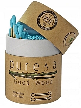 Парфумерія, косметика Бамбукові гігієнічні палички в тубусі, блакитні - Puresa Good Wood