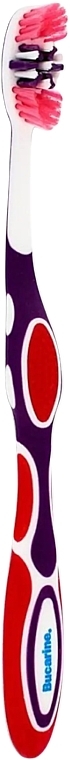 Зубная щетка средней жесткости, в блистере, фиолетовый с красным - Wellbee  — фото N1