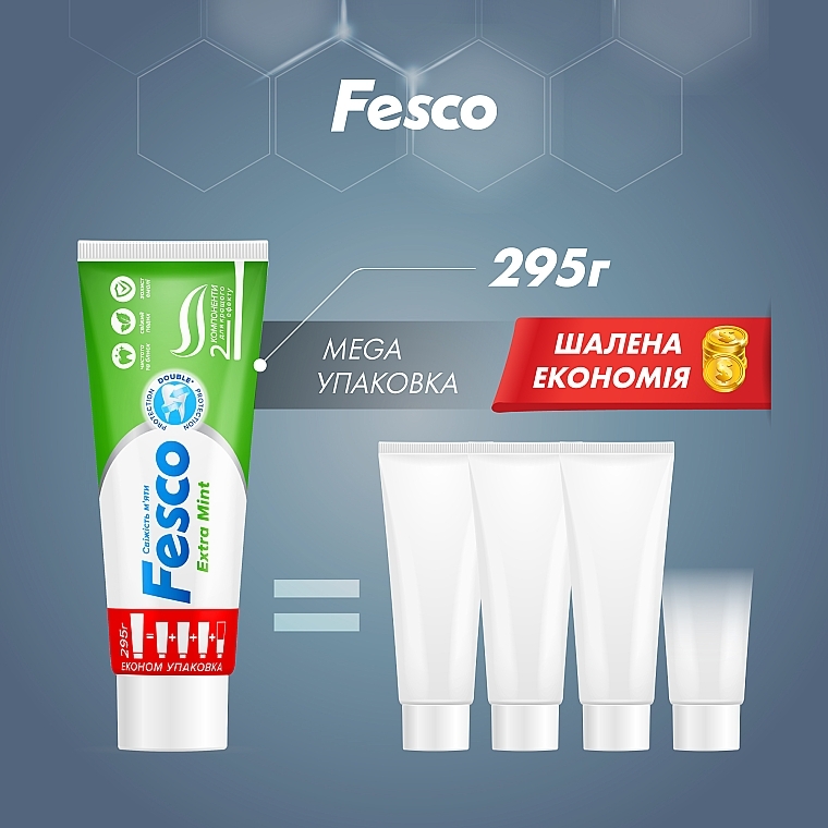 Зубная паста "Свежесть мяты" - Fesco Extra Mint — фото N3