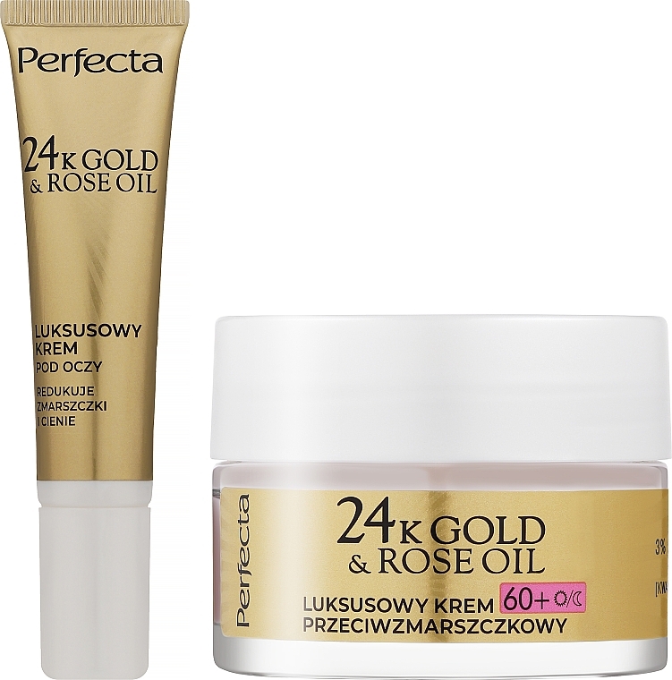 Набір - Perfecta 24K Gold & Rose Oil 60+ (f/cr/50ml + eye/cr/15ml) — фото N2