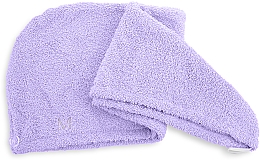 Полотенце-тюрбан для сушки волос, лиловое - MAKEUP — фото N3