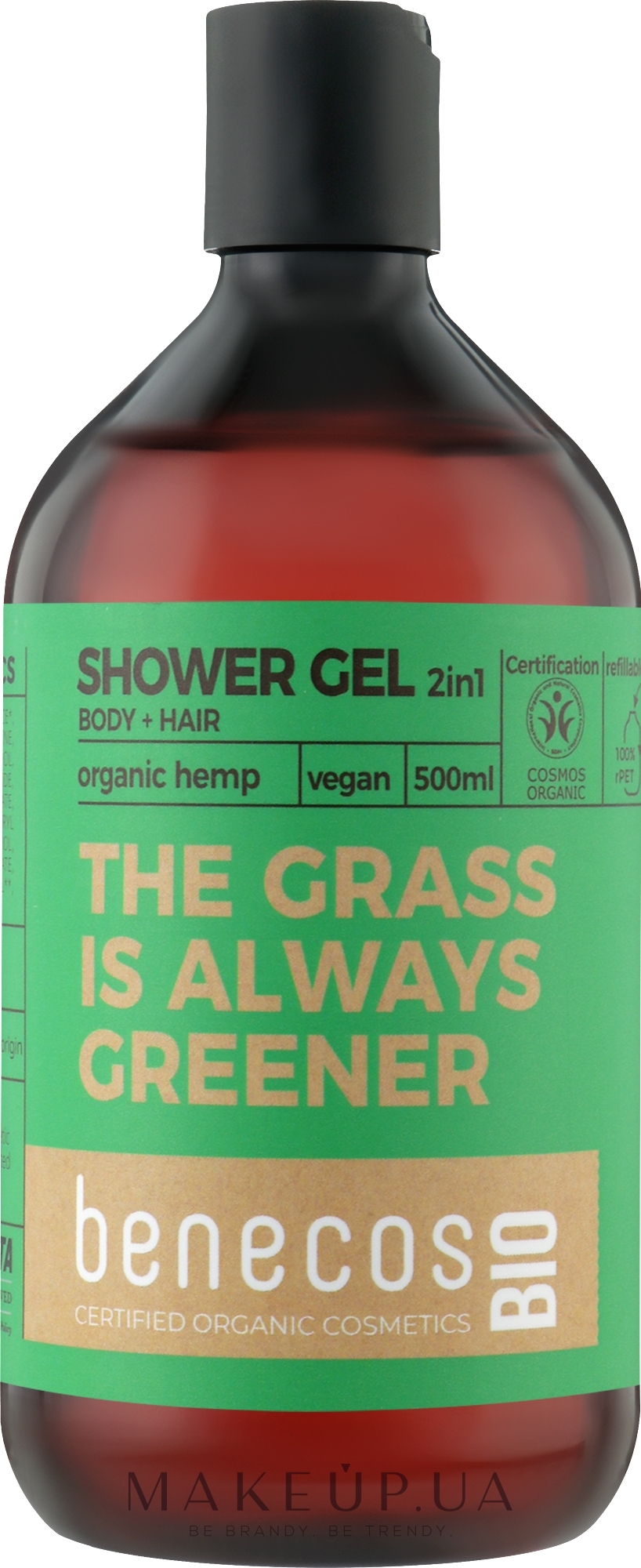 Гель для душу 2в1 - Benecos Shower Gel and Shampoo Organic Hemp Oil — фото 500ml