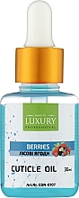 Олія для кутикули ароматизована "Лісові ягоди" - Beauty Luxury — фото N1