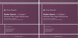 Набір "Нічний крем для обличчя" - Dr. Eve_Ryouth Snake Venom + Collagen Wrinkle Filler Night Moisturiser (cr/2x50ml) — фото N1