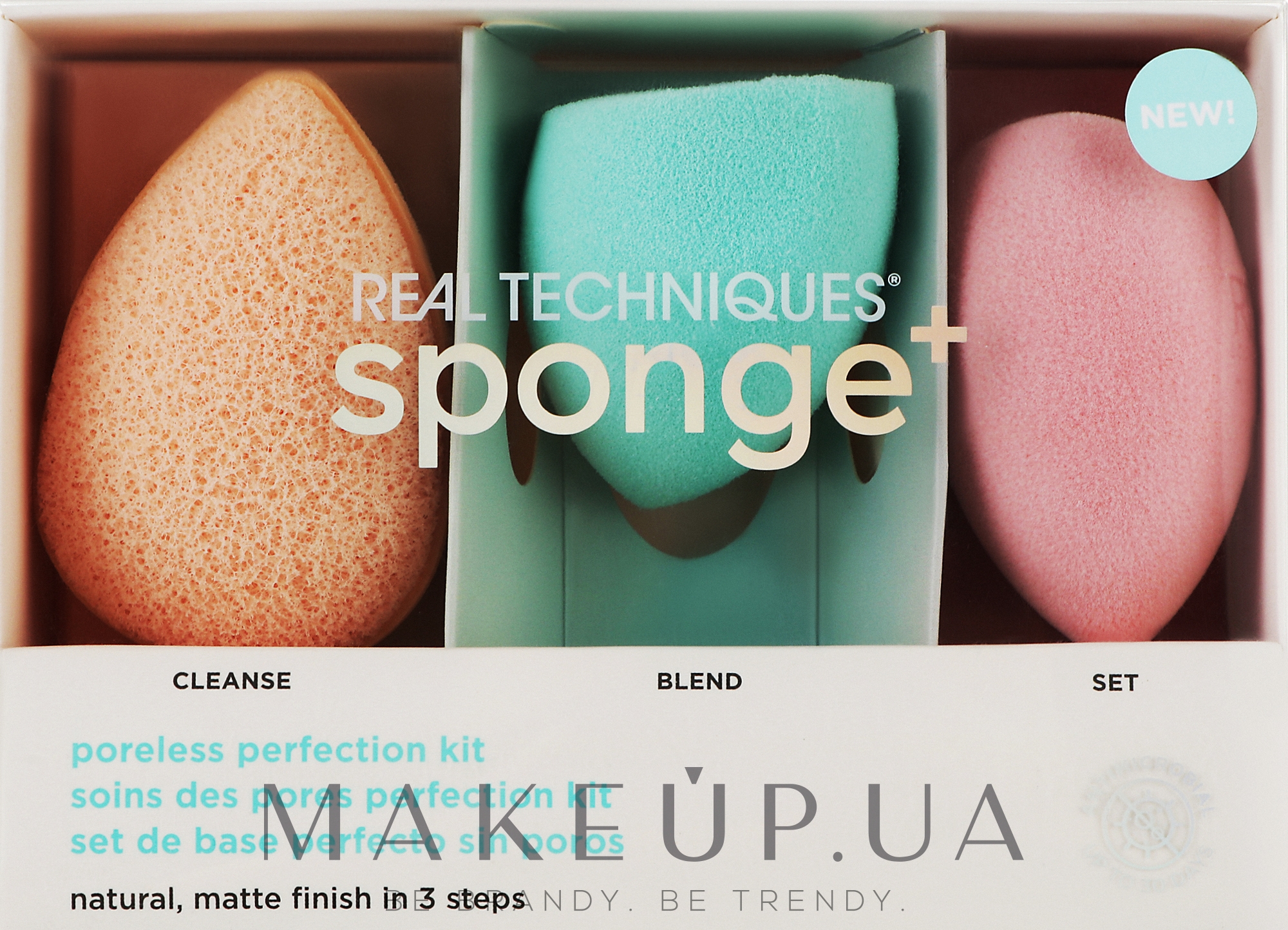 Набір спонжів для макіяжу, 3 шт. - Real Techniques Sponge Set — фото 3шт