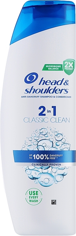 Шампунь и базьзам-ополаскиватель против перхоти 2в1 "Основной уход" - Head & Shoulders Classic Clean