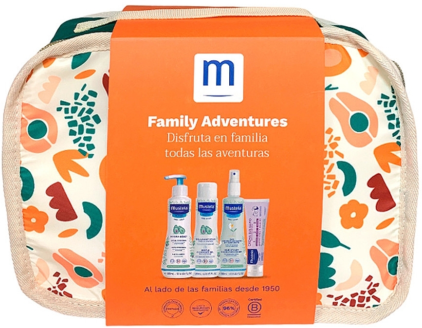 Набір, 5 продуктів - Mustela Family Adventures Pastel Suitcase — фото N1