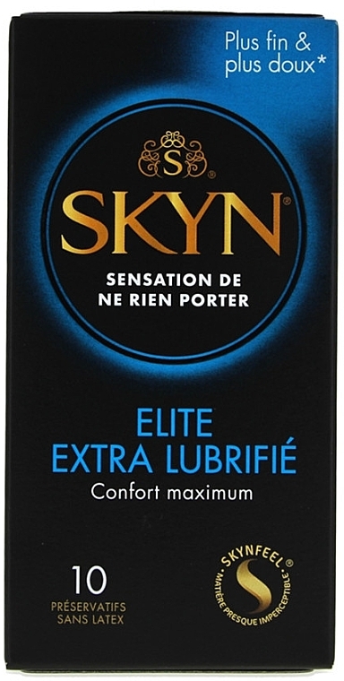 Презервативи безлатексні, 10 шт. - Skyn Elite Extra Lubricated — фото N1