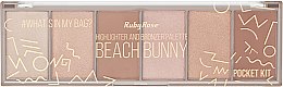 Духи, Парфюмерия, косметика УЦЕНКА Палитра хайлайтеров - Ruby Rose Beach Bunny Highlighter And Bronzer Palette *