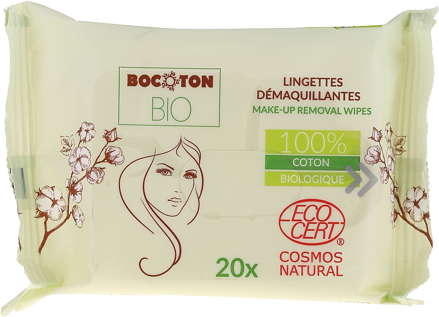 Органические влажные салфетки для снятия макияжа - Bocoton Bio Hydra — фото N1