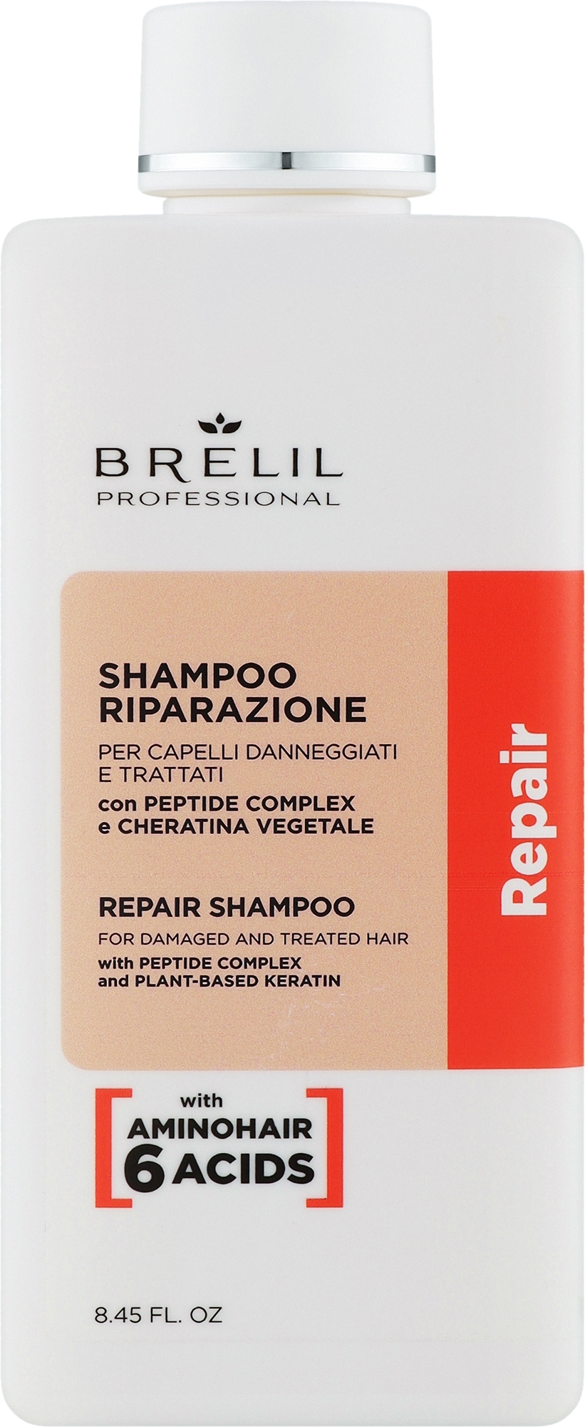 Восстанавливающий шампунь для волос - Brelil Repair Treatment Repair Shampoo — фото 250ml