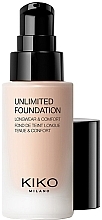 Духи, Парфюмерия, косметика Тональная основа для лица - Kiko Milano Unlimited Foundation