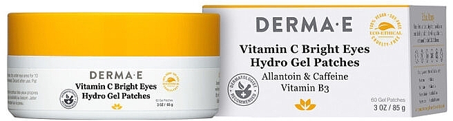 Гідрогелеві патчі з вітаміном С - Vitamin C Bright Eye Gel Pads by Derma E Natural Skincare — фото N2